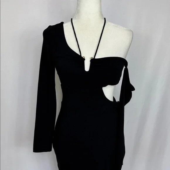 Jluxlabel Headlines Cutout Long Sleeve Bodycon Midi Dress - L - Picture 5 of 5